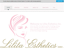 Tablet Screenshot of lilita-esthetics.ca